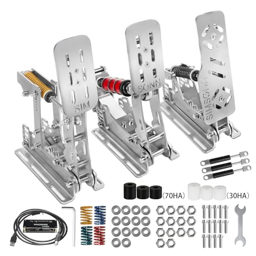 SIMSONN NEW PRO Pedals Sim Racing Pedals PC Racing Simulator Pressure Sensor Load Cell HE Hydraulic Pedal for Pc Cockpit Pedal