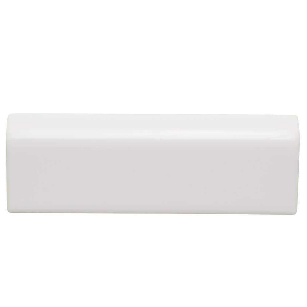 Daltile Restore Bright White 2 in. x 6 in. Glazed Ceramic Bullnose Trim Tile