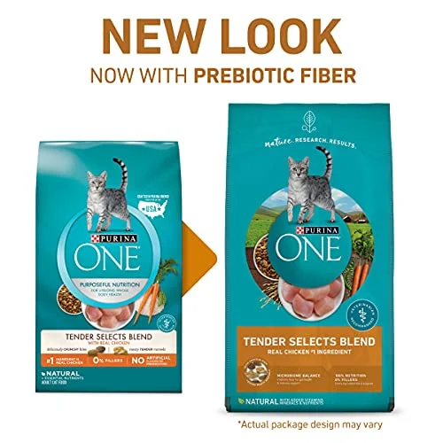 Purina ONE Natural Dry Cat Food, Tender Selects Blend With Real Chicken - 7 lb. Bag