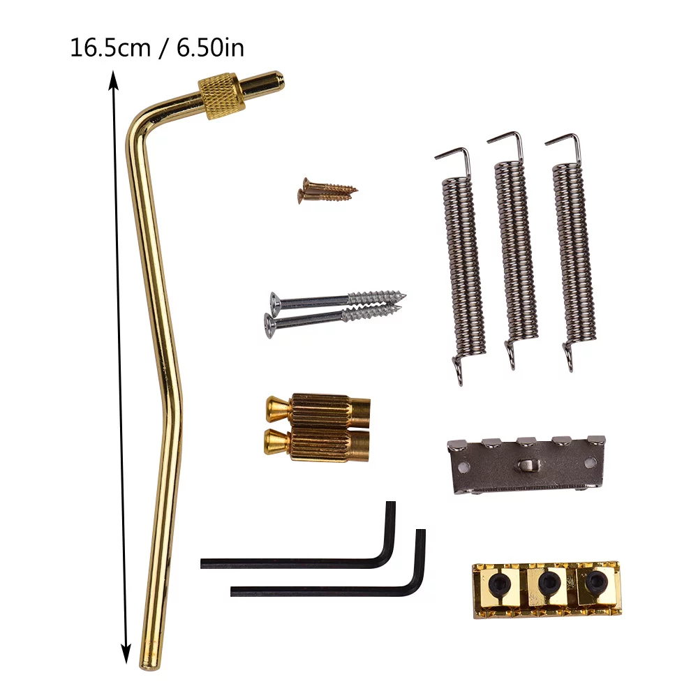 Elecrtic Guitar Locking Double Tremolo System Set Guitar Gold