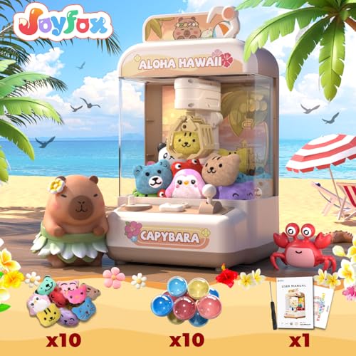 Mini Claw Machine for Kids, Cute Capybara Vending Machine Toys for Girls Age 3-4, Candy Grabber Dispenser Machine Toy for Boys, Birthday Gifts for Age 3+, Perfect for Home, Parties, Holiday, Christmas