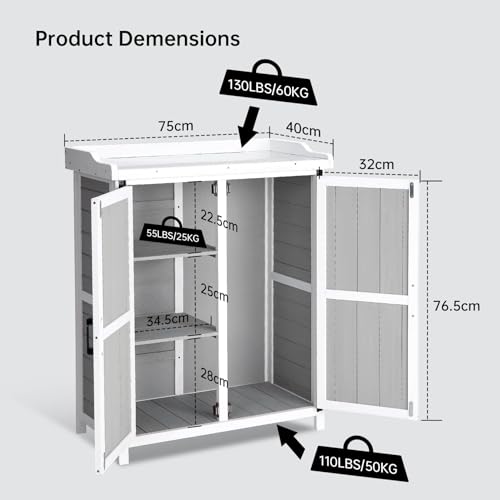 Outdoor Potting Bench with Storage - 37