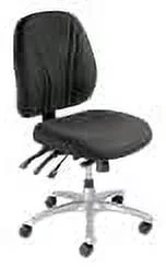 8-Way Adjustable Ergonomic Chair, Fabric Upholstery, Black