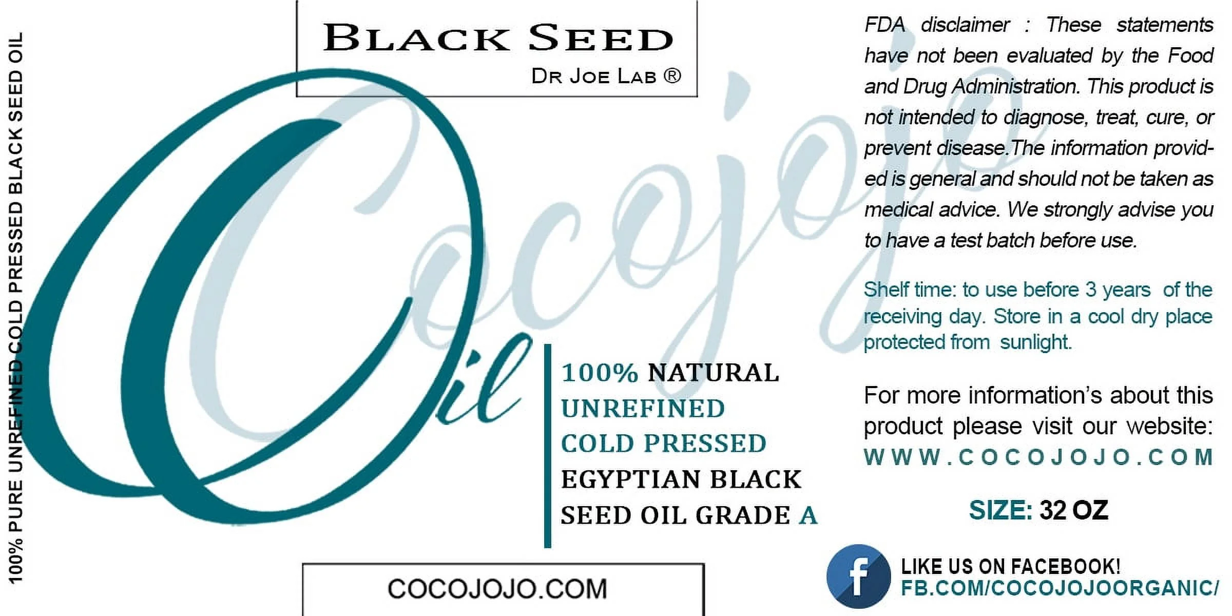 Black Seed Oil, Egyptian, Nigella Sativa, Unrefined, Cold Pressed, Organically Sourced