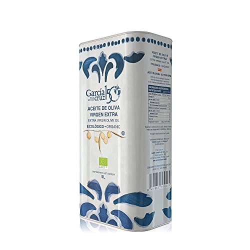 GARCÍA DE LA CRUZ - Organic Extra Virgin Olive Oil, Cooking Oil, Olive Variety, Smooth Body, Origin Spain, Montes de Toledo, Packed in Tins - 3L