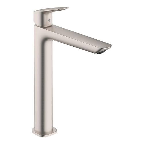 hansgrohe Logis Fine Modern 1-Handle 1-Hole 12-inch Tall Bathroom Sink Faucet in Chrome, 71258001