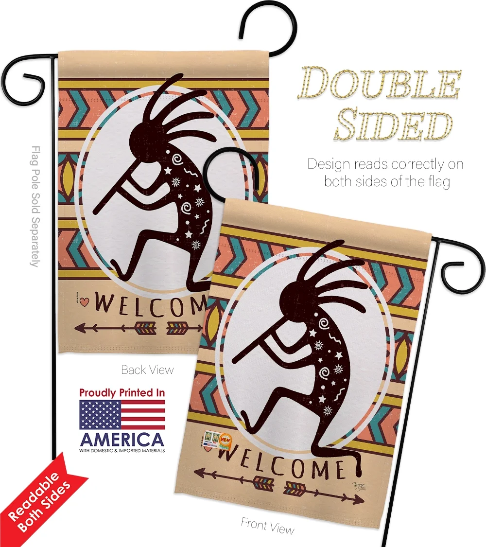 Welcome Kokopelli Dance Country & Primitive Southwest Impressions Decorative Vertical 13