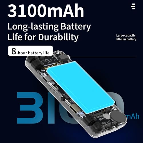 RG28XX Handheld Game Console Retro 2.83-inch Screen Video Game Player 64G TF Card Preinstalled 5000+ Games 3100mAh Battery(Black Transparent)