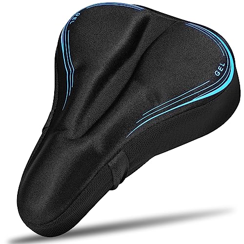 Bike Seat Covers: Bike Seat Cushion for Women & Men, Made of Gel & Memory Foam, Bicycle Seat Cushion Cover Extra Padding, Comfort Smart 3-Zone-Concept for Peloton Bike & Indoor & Outdoor Bike