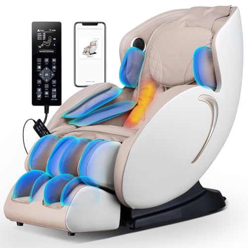 Zero Gravity Massage Chair for Wo-Man 3D Full Body Airbags Shiatsu Massaging Chairs - SL Track AI APP Body Scanning Heating Recliner