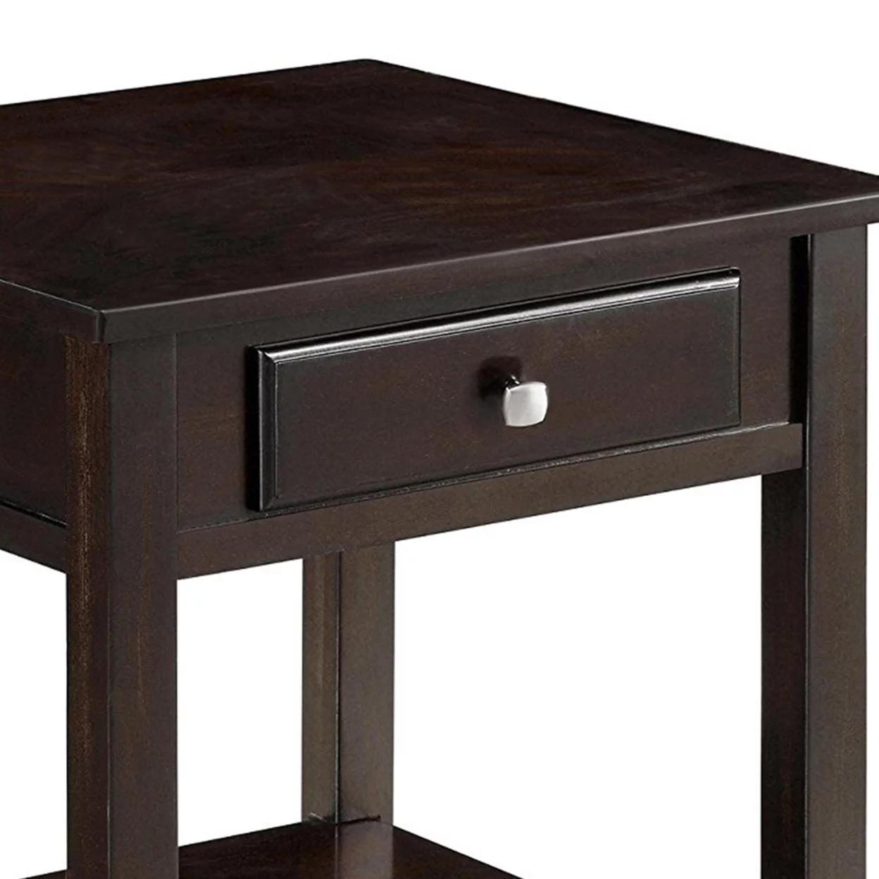 Bradford Square 1-shelf End Table Walnut