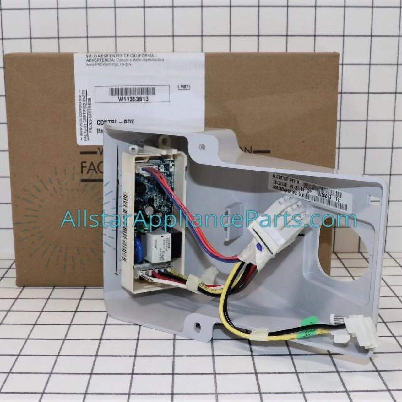 Whirlpool Refrigerator Control Box Panel W11353813