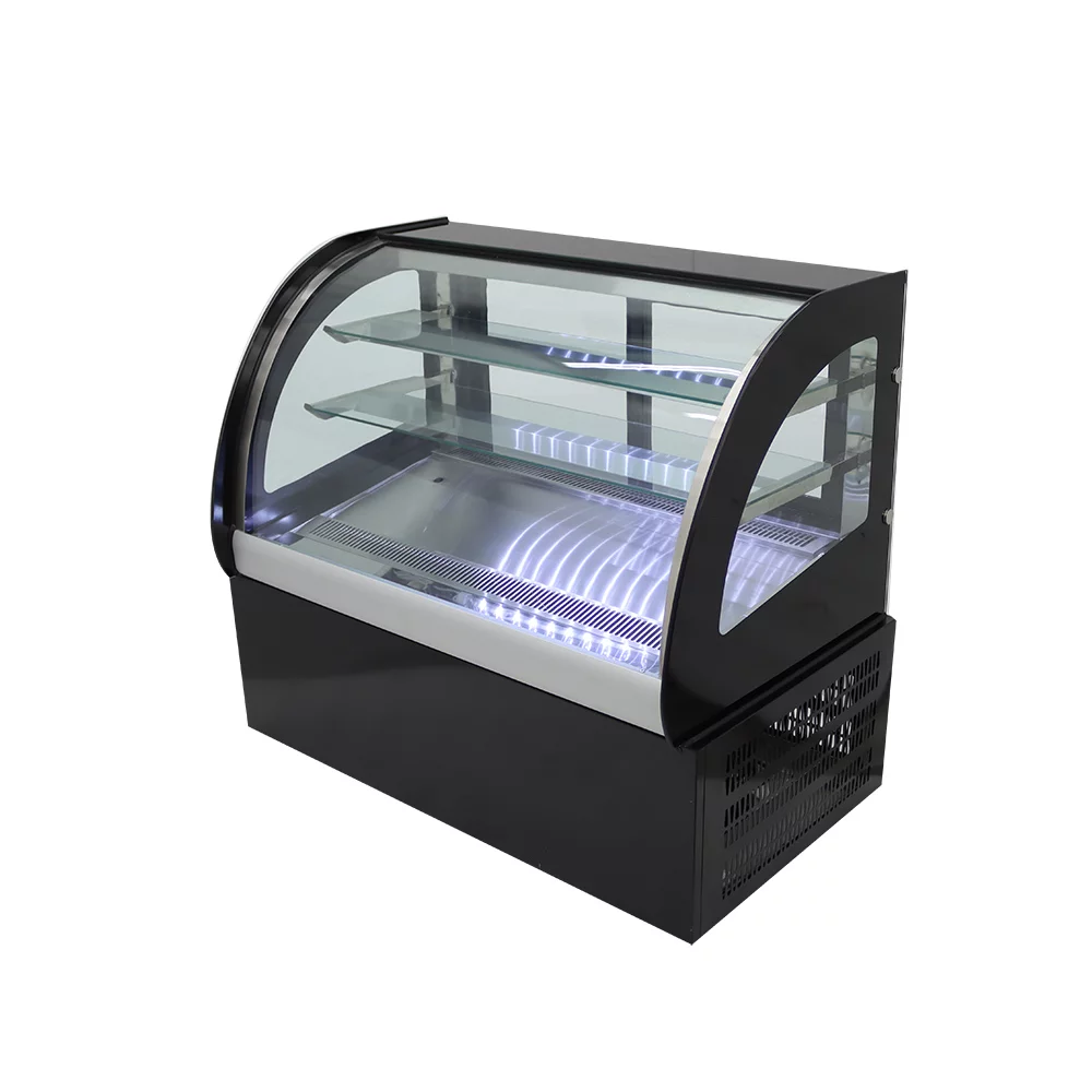 TECHTONGDA Refrigerated Cake Showcase Countertop Bakery Cabinet with Humidifying Function 220V