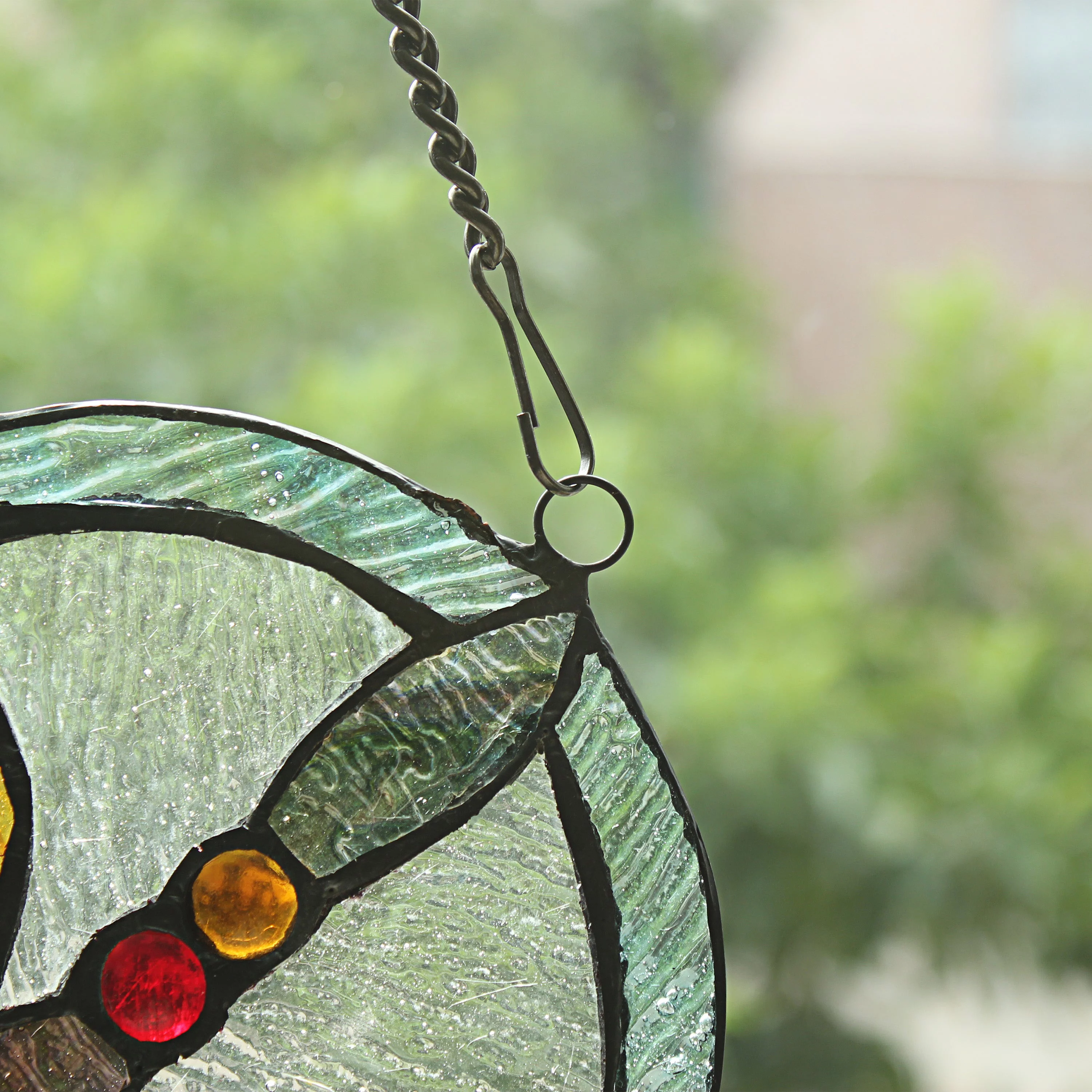 RADIANCE Goods Tiffany-Glass Dragonfly Window Panel 13x22