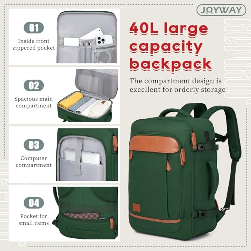 Joyway Expandable Carry on Luggage Sets Airline Approved, Lightweight Hard Shell 20 Inch Carry-on Suitcase with Spinner Wheels