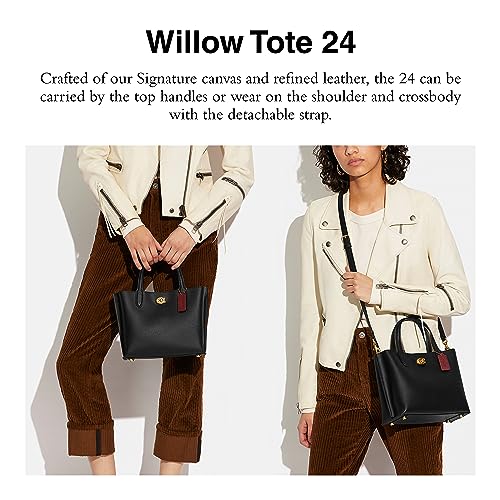 Coach Womens Polished Pebble Leather Willow Tote 24