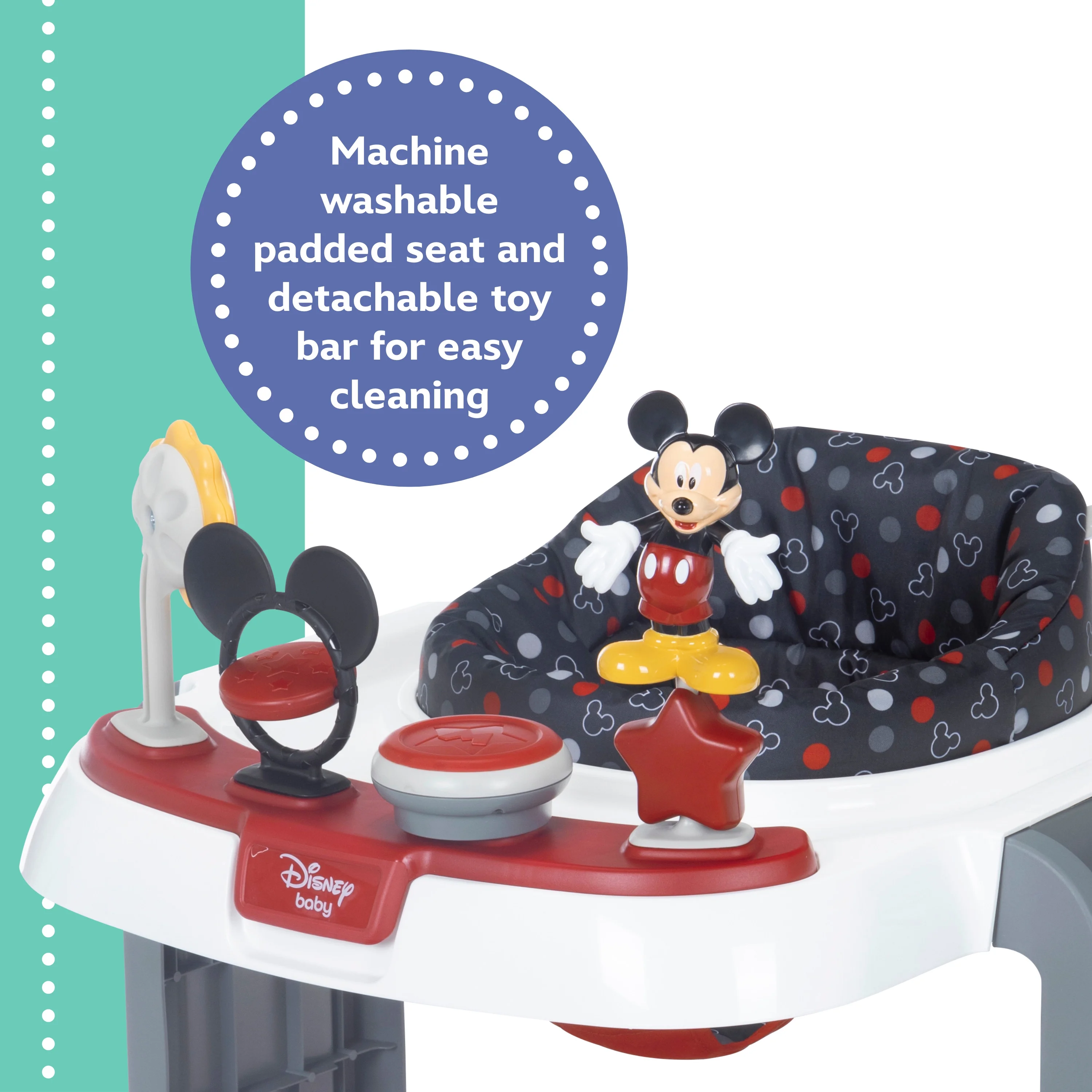 Disney Baby Ready, Set, Walk DX Developmental Walker, Modern Mickey