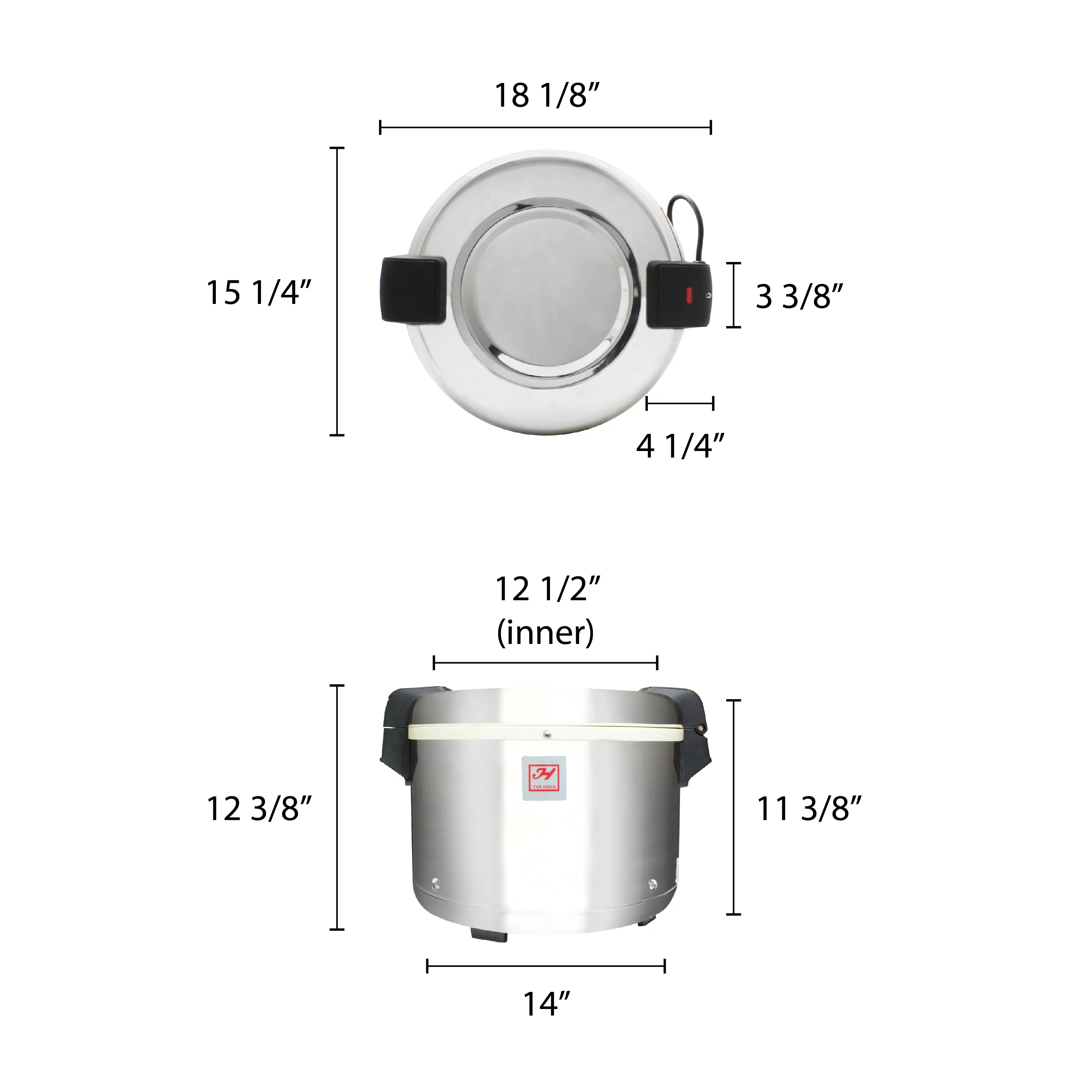 Excellante Stainless steel 30 cup/ 60 bowls electric commercial rice warmer (not a rice cooker), comes in each