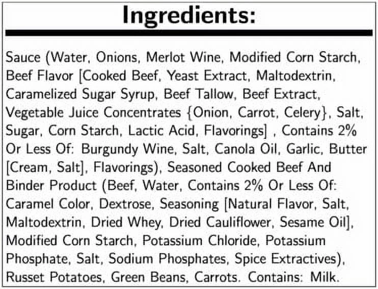 Healthy Choice Cafe Steamers Beef Merlot, 9.5 Ounce -- 8 per Case.