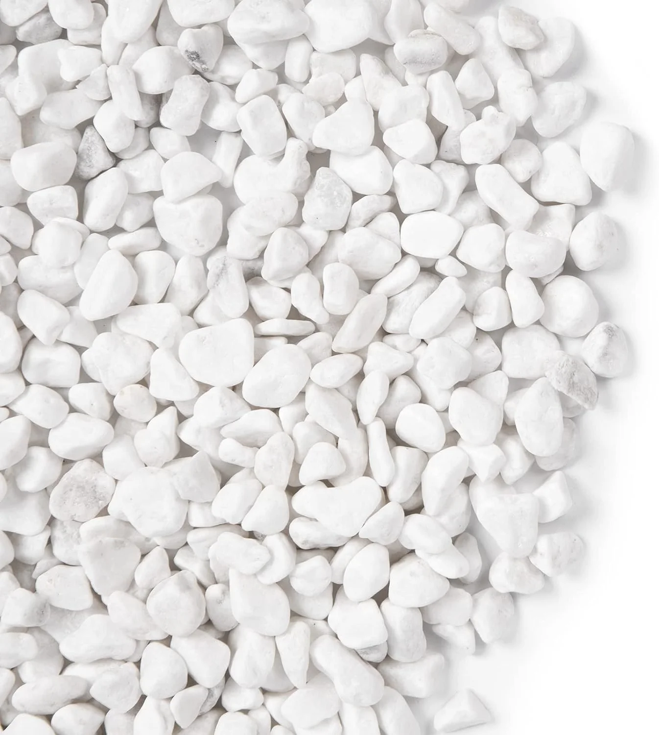 White Pebbles for Plants, 5LBs Gravel for Indoor Plants, Cactus, Vases, Matte Texture, Suitable for Terrarium, Gardening, and Home Décor, 1/5 Inch