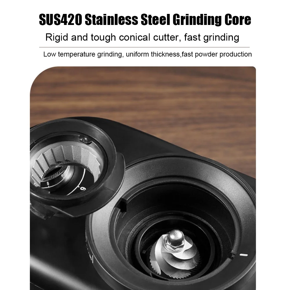Lixada Electric Burr Grinder Adjustable Automatic for Coffee Beans 25 Grind Settings 2-12 Cups Capacity Suitable for French Press Drip Coffee Espresso Black