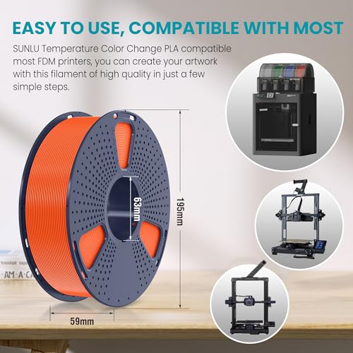 SUNLU Real Wood Fiber PLA Filament, Neatly Wound 1.75mm Dimensional Accuracy +/- 0.03mm, Fit Most FDM 3D Printers, 4kg in Total, 1kg per Spool, 4 Pack,（Wood+Fiber Cherry+Fiber Maple+Fiber Walnut）