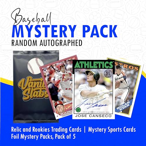 Baseball Mystery Pack - Random Autographed, Relic and Rookies Trading Cards | Mystery Sports Cards, Foil Mystery Packs - Pack of 1