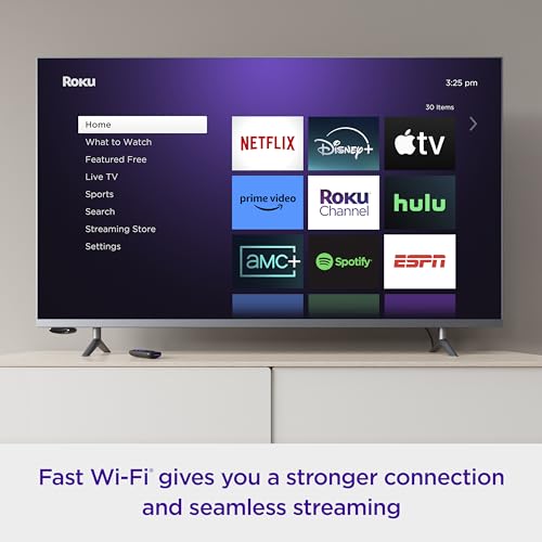 Roku Express 4K+ | Roku Streaming Device 4K/HDR with Voice Remote, Free & Live TV