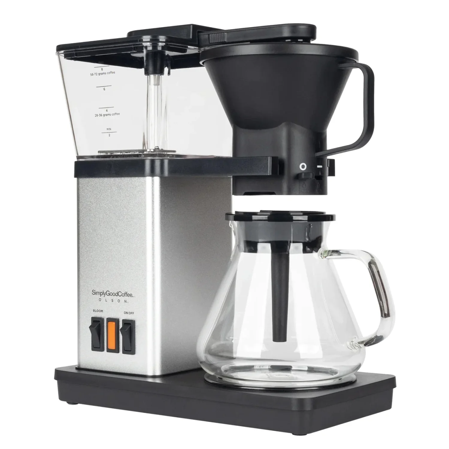 SimplyGoodCoffee Brewer - The best automatic drip coffee flavor possible at the flip of a switch