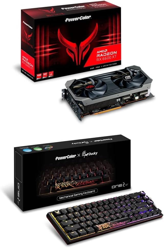 PowerColor Red Devil AMD Radeon RX 6600 XT Gaming Graphics Card with 8GB GDDR6 Memory, Powered by AMD RDNA 2, HDMI 2.1
