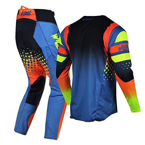 Willbros Motocross Jersey Pants Combo Mens Dirt Bike MX Gear Set Women Offroad Riding Adult Racewear