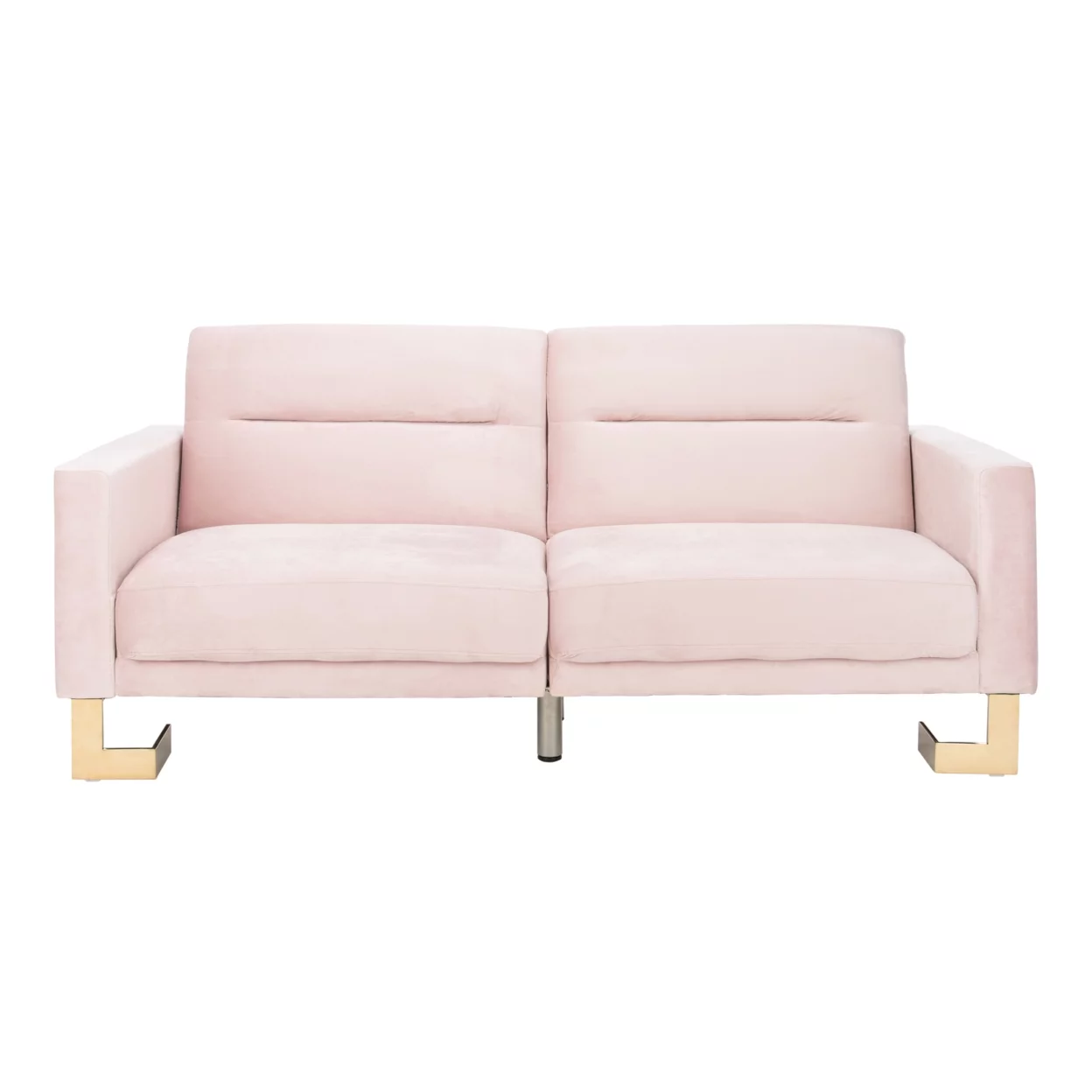 SAFAVIEH Tribeca Foldable Sofa Bed Blush / Brass