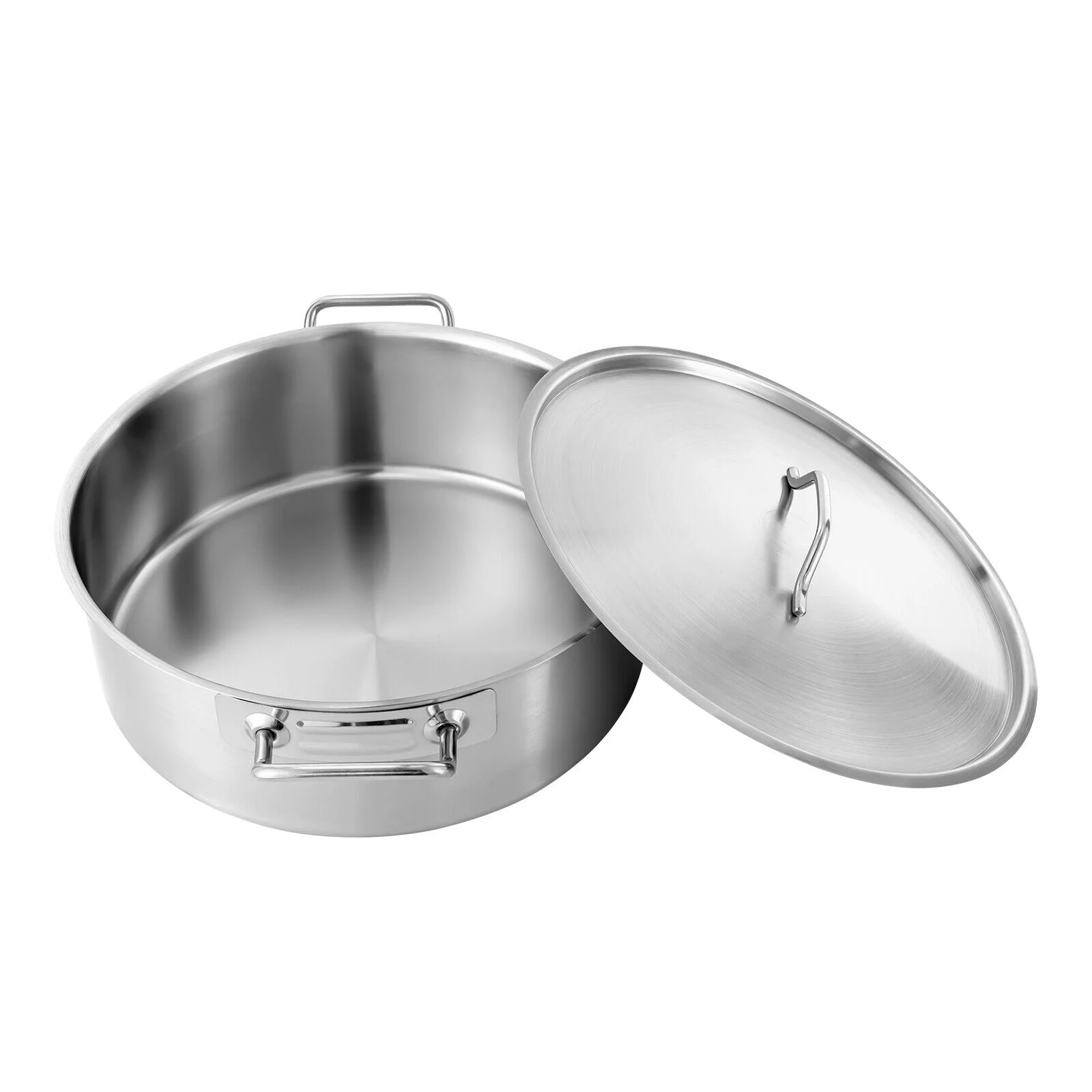 11 Quart Kitchen Stainless Steel Stockpot Widened and Deepened Pot Large Soup Cookware with Lid