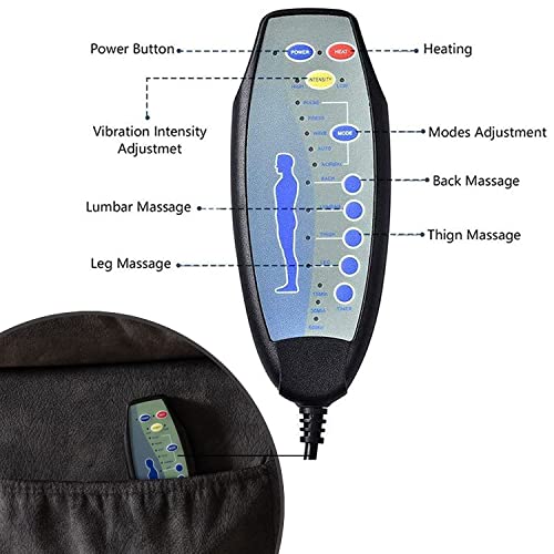 INZOY Massage Swivel Rocker Recliner with Heat and Vibration, Manual Rocking Recliner Chair with Vibrating Massage, Comfy Padded Overstuffed Soft Fabric Heated Recliner, Brown