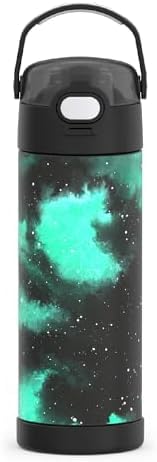 THERMOS FUNTAINER 16 Ounce Stainless Steel Vacuum Insulated Bottle with Wide Spout Lid, Apricot