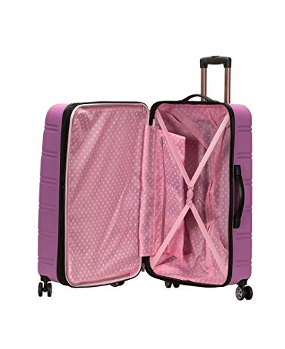 Rockland Melbourne Hardside Expandable Luggage with Spinner Wheels, 2TONEBLUE, 2 Piece (20/28)