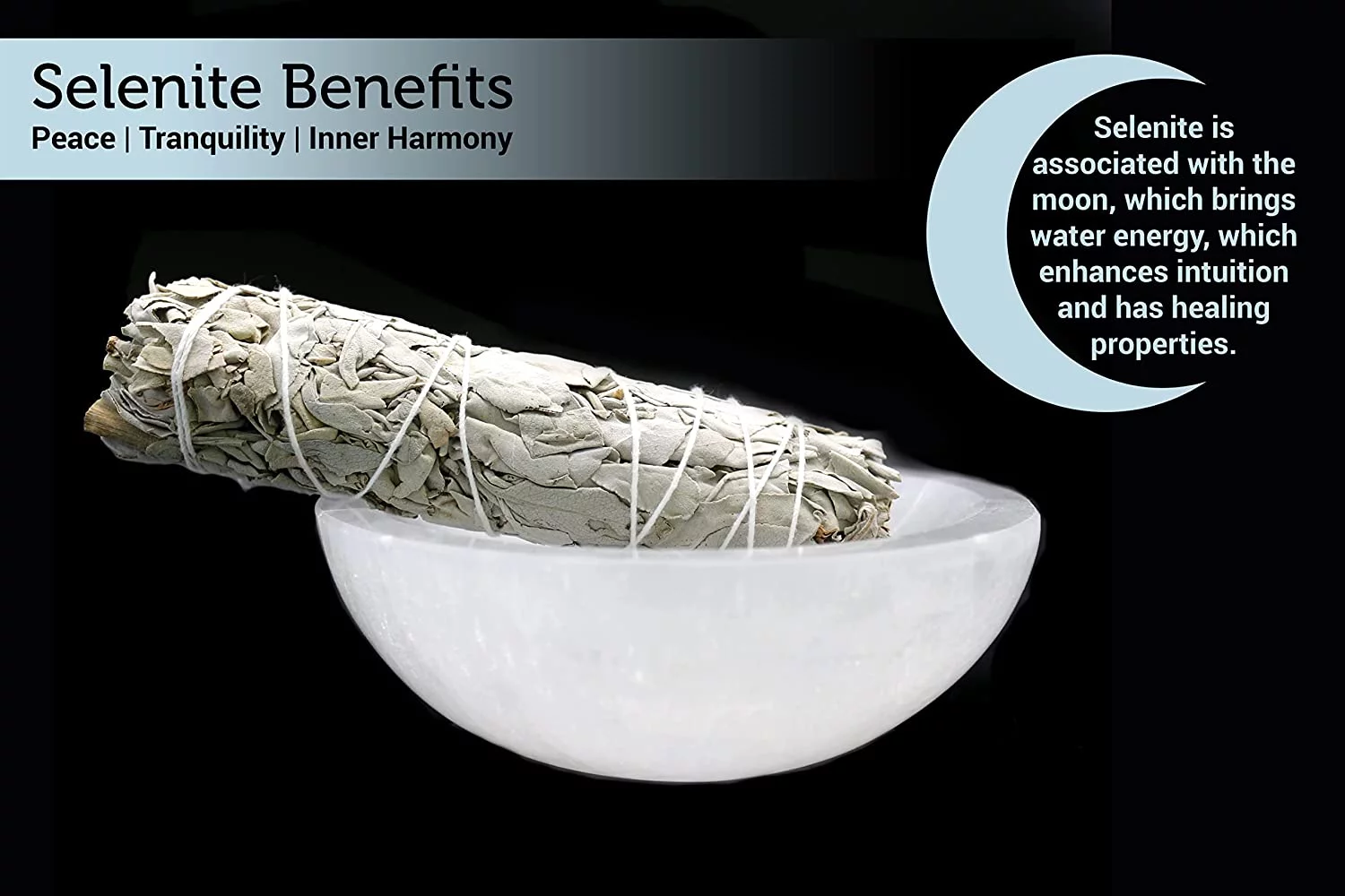 Soul Sticks 6 inch Selenite Crystal Bowls for Smudging, Healing, Recharging Crystals | Pure Selenite Smudge Bowl & Crystal Charging Station Ethically Sourced in Morocco