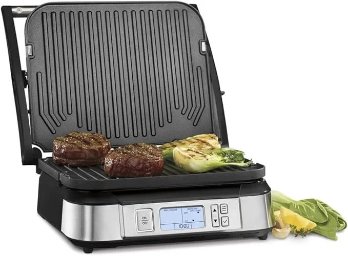 Open Box Cuisinart GR-6FR Contact Smoke-Less Mode Griddler - SILVER