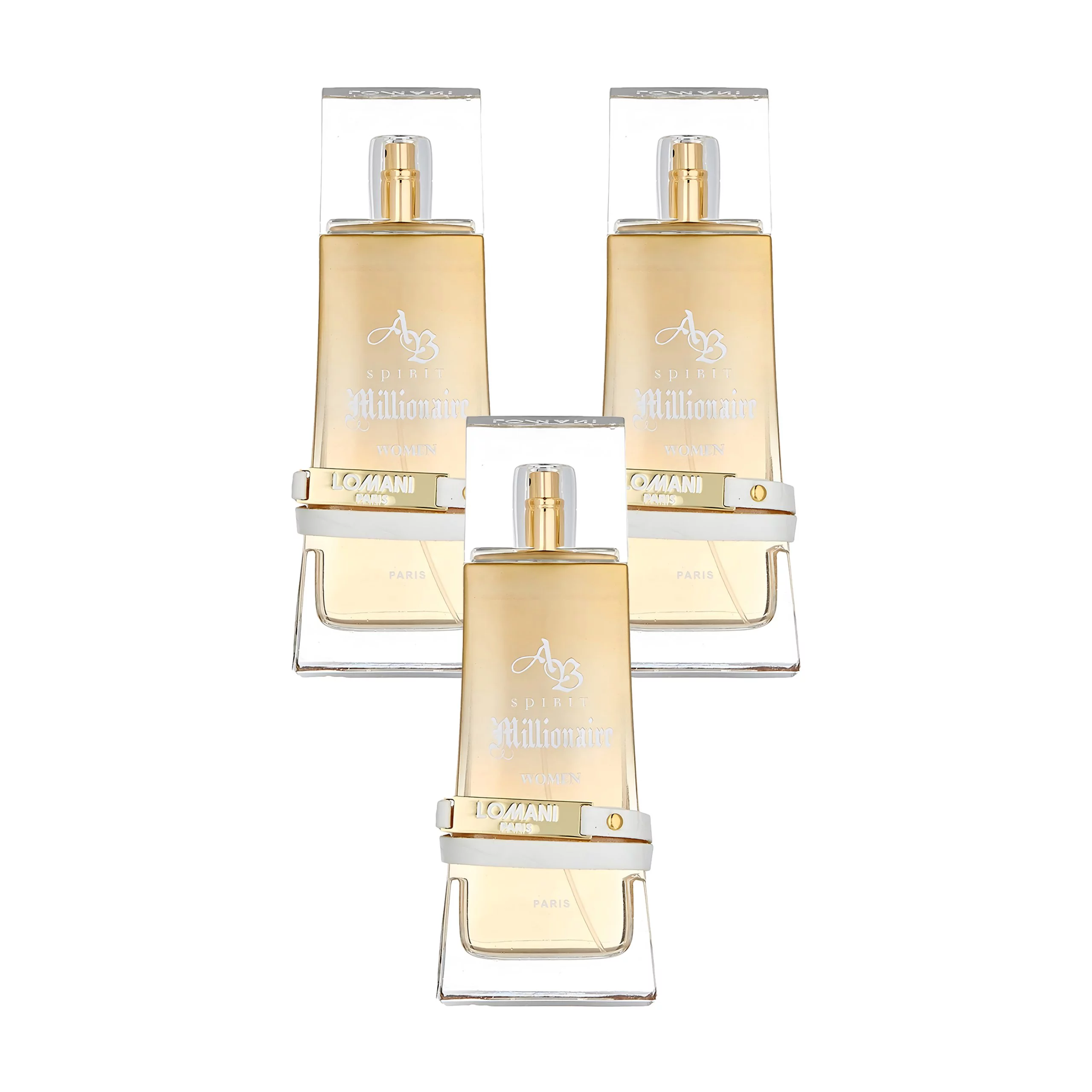 Pack of 3 New Lomani AB Spirit Millionaire Eau de Parfum Spray for Women, 3.3 Ounce