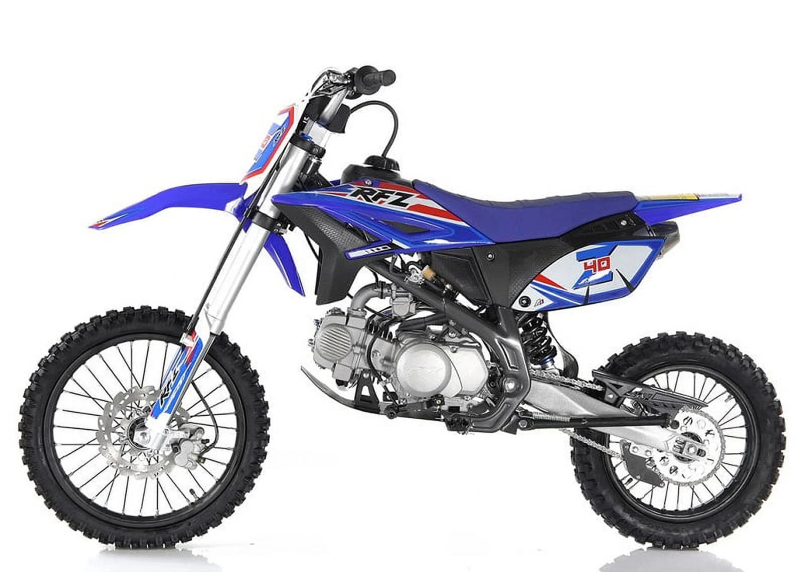 Apollo RFZ 140 Z40 Dirt Bike - Manual Transmission (17'/14') tires-Blue