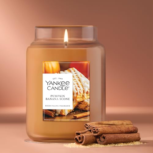 Yankee Candle Sugared Cinnamon Apple, Scented Candle, 22oz Large Jar with up to 150 Hour Burn Time, Giftable