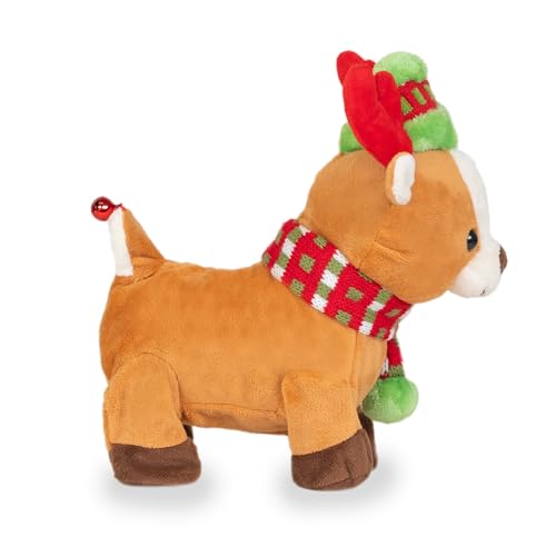Cuddle Barn - Rock & Roll Rider | Animated Walking Dancing Singing Christmas Holiday Reindeer Sings Sleigh Ride, 10 Inches