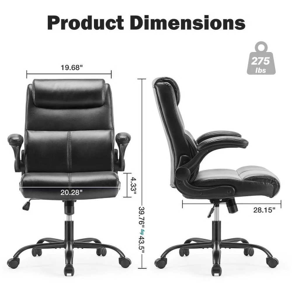 Ergonomic Executive Home Office Chair Adjustable Height PU Leather Desk Chair