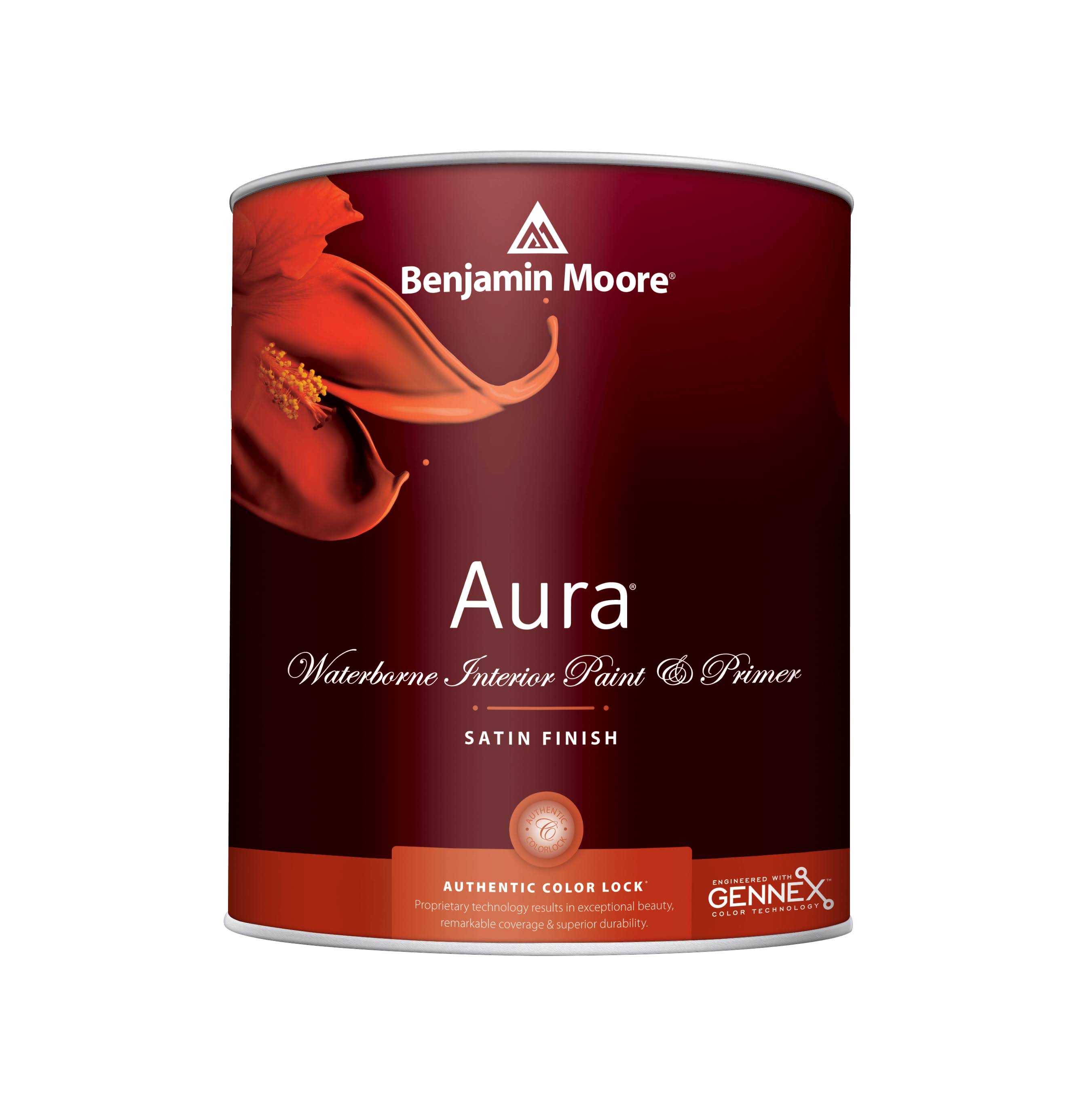 Benjamin Moore Aura Interior Paint Satin Base 2 / Quart