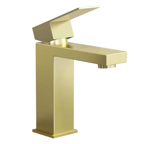 KES Vessel Sink Faucet, Black Bathroom Faucets, Tall Bathroom Faucets with Sink Drain with Overflow, L3156BLFF12-BK-C1