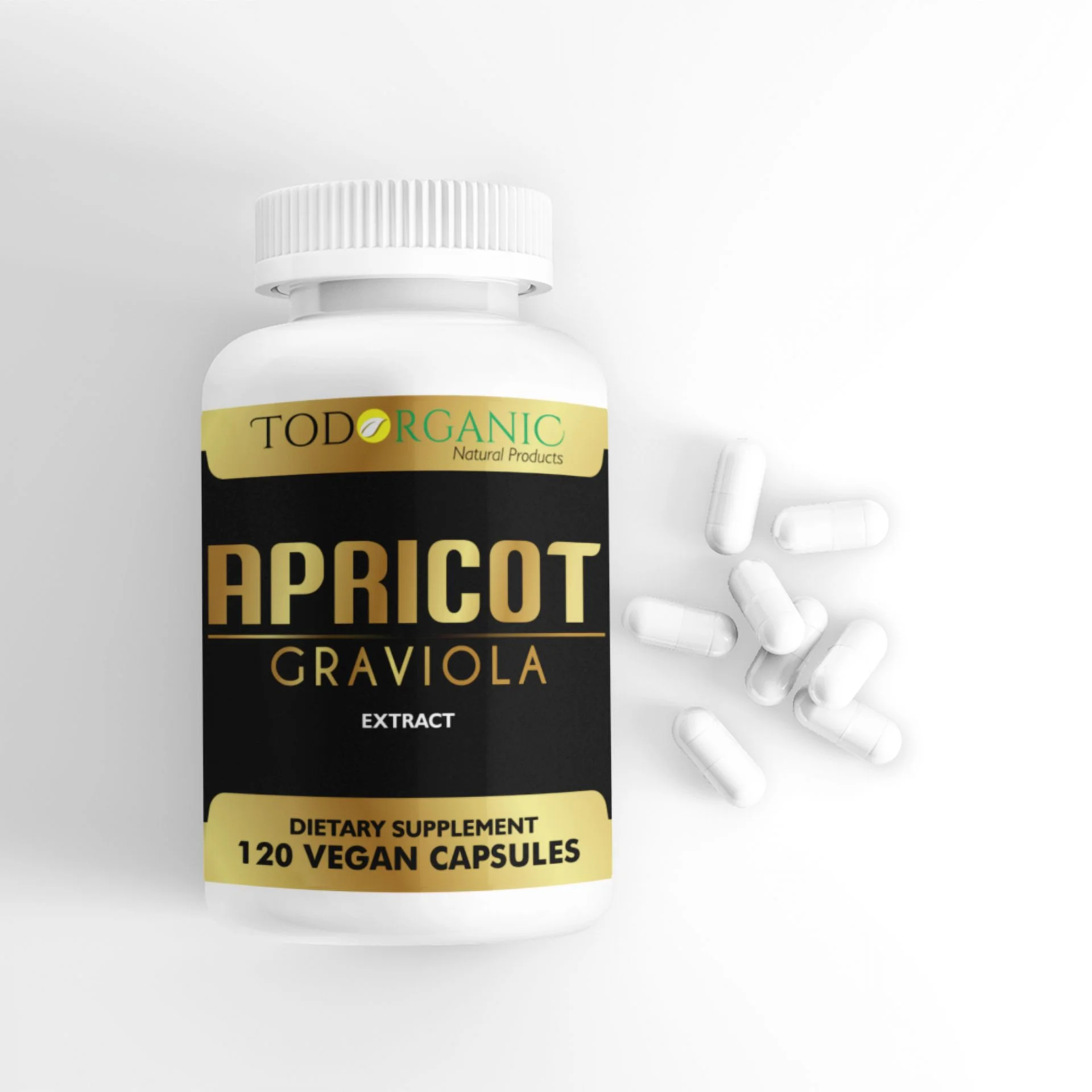 Apricot Kernel Seeds Powder B17 Vitamin 1000mg Purest Soursop 120 Capules