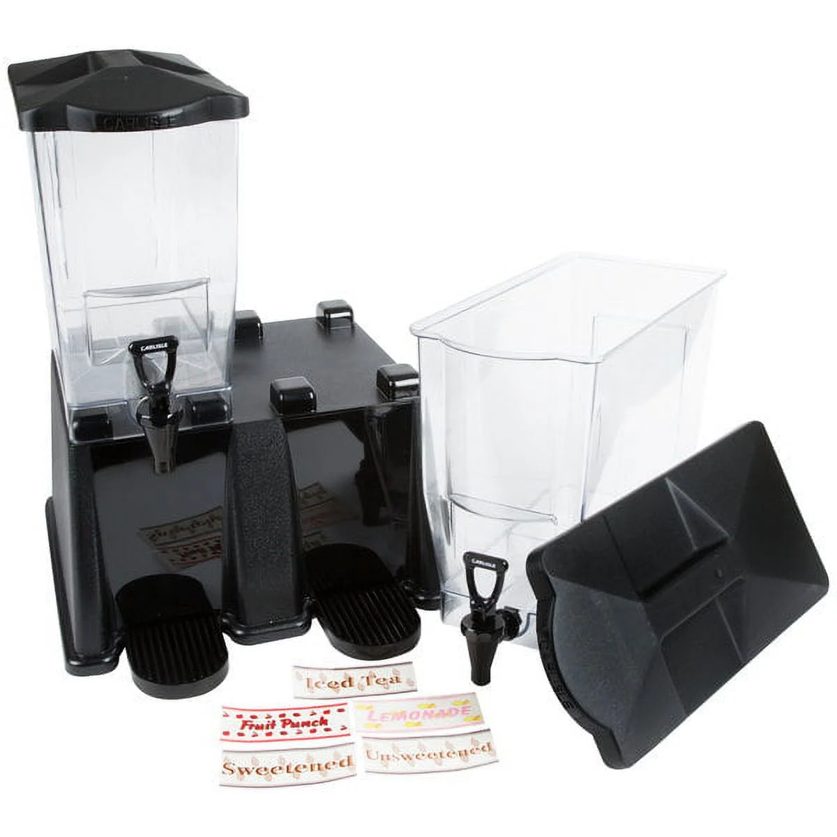 Carlisle 1085103 TrimLine 3 Gallon Black Double Premium Beverage / Juice Dispenser