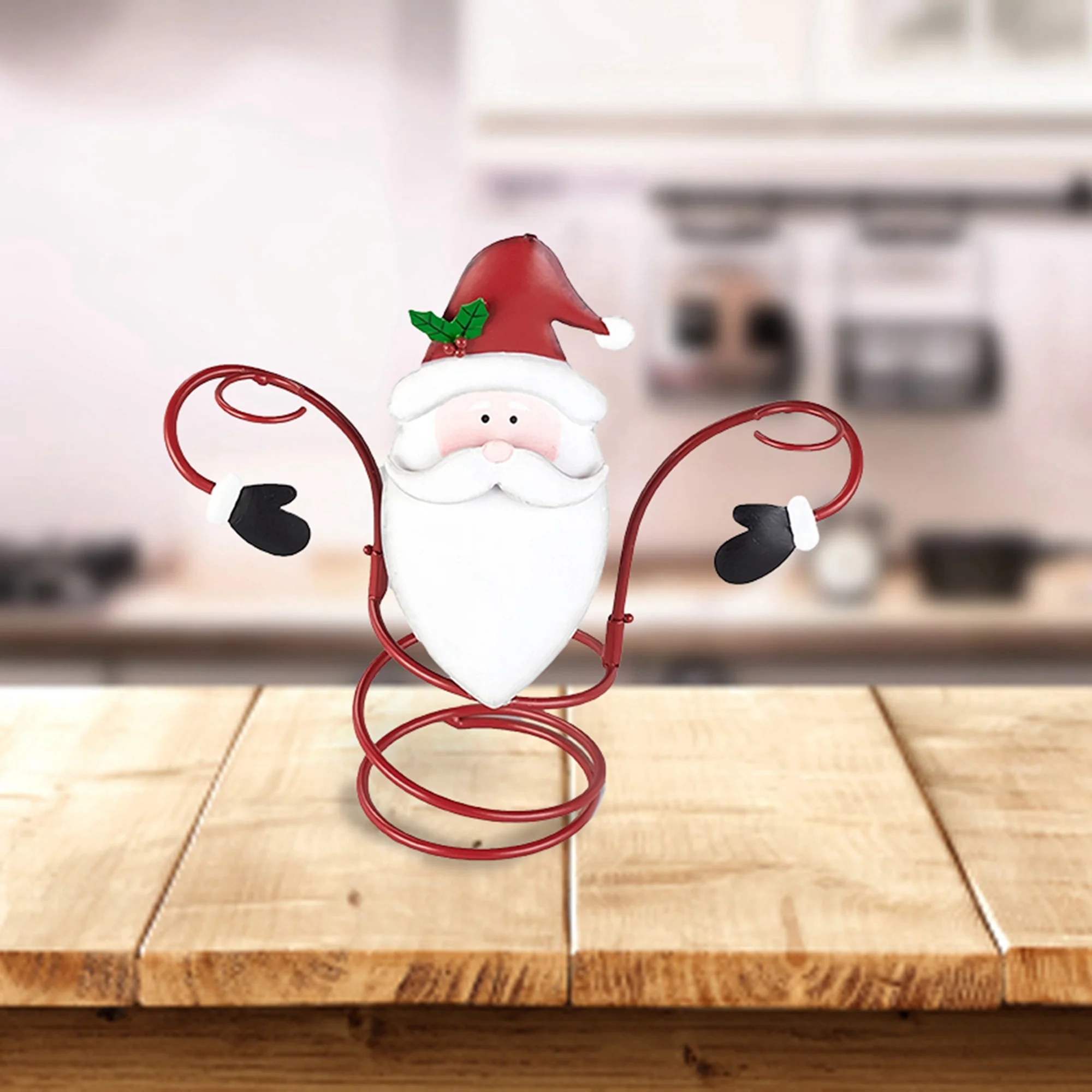 Biekopu Holiday Wine Bottle and Glass Holder, Christmas Snowman Gnome Santa Claus for Stemware Kitchen Storage Racks Bar Table Wine Cellar