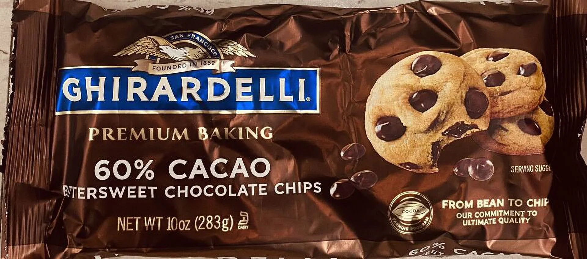 5x GHIRARDELLI 60% Cocoa Bittersweet Chocolate Chips Baking Premium 10 oz 5 PACK