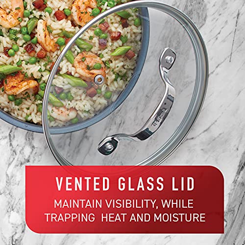 T-fal Signature Nonstick Cookware Set 12 Piece Oven Safe 350F Pots and Pans, Dishwasher Safe Black